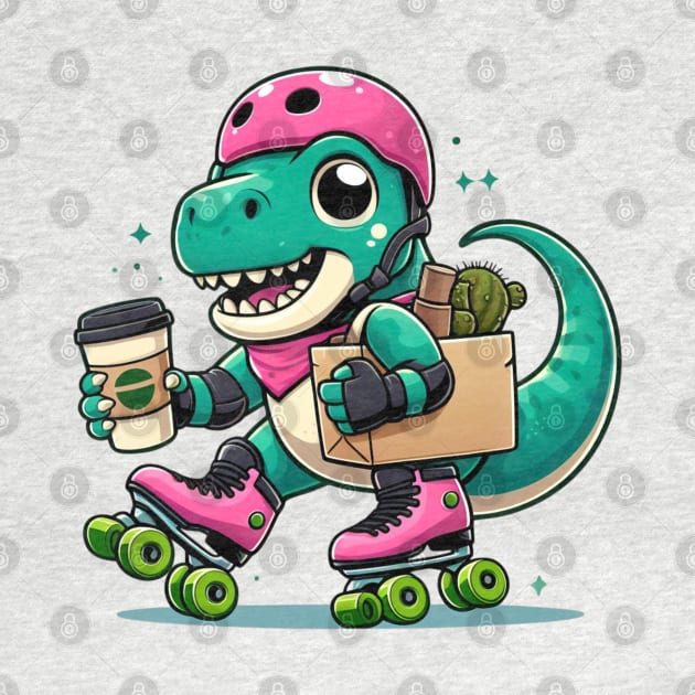 Dinosaurs used roller skates by EKLZR